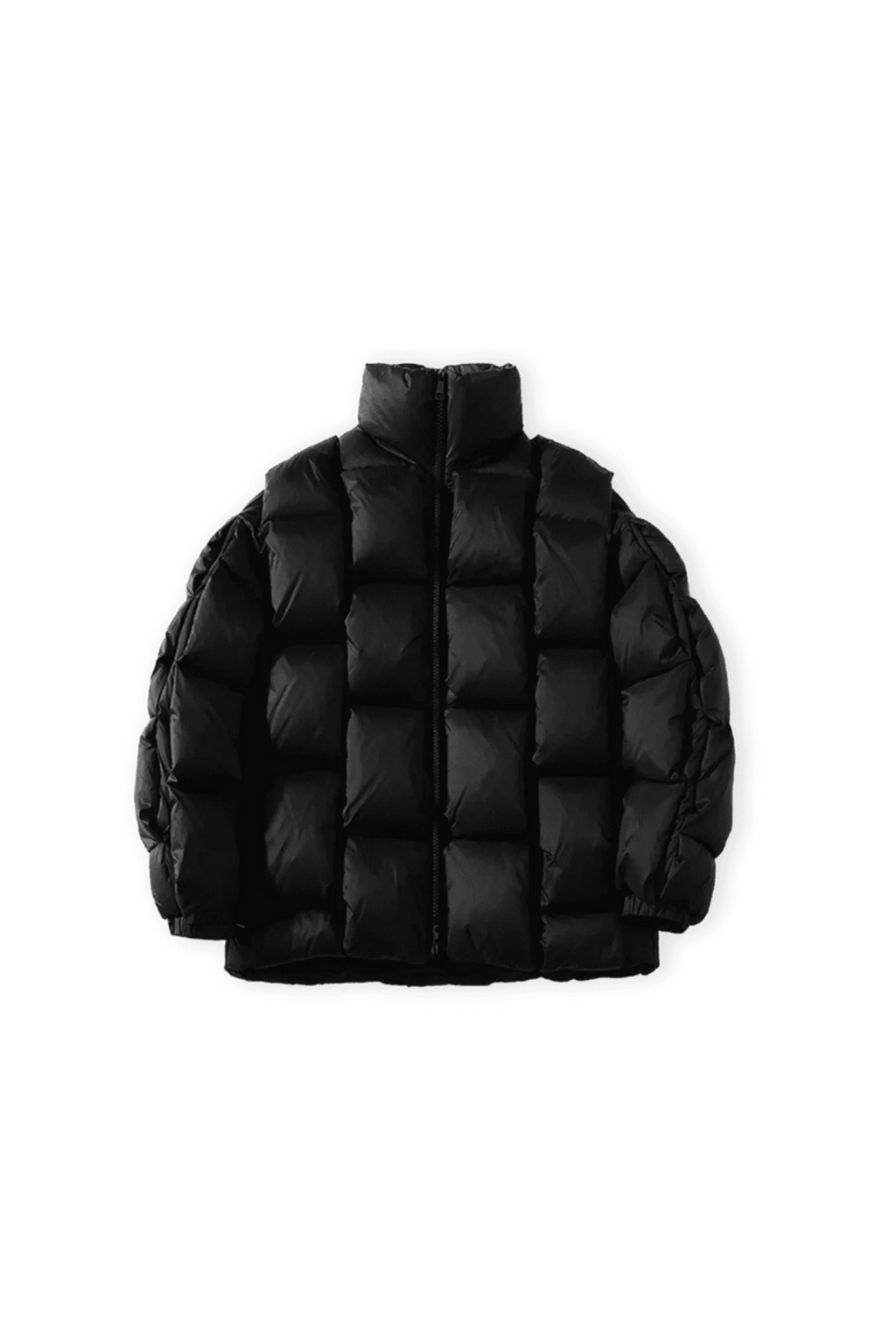 Diagramm-Pufferjacke - Schwarz