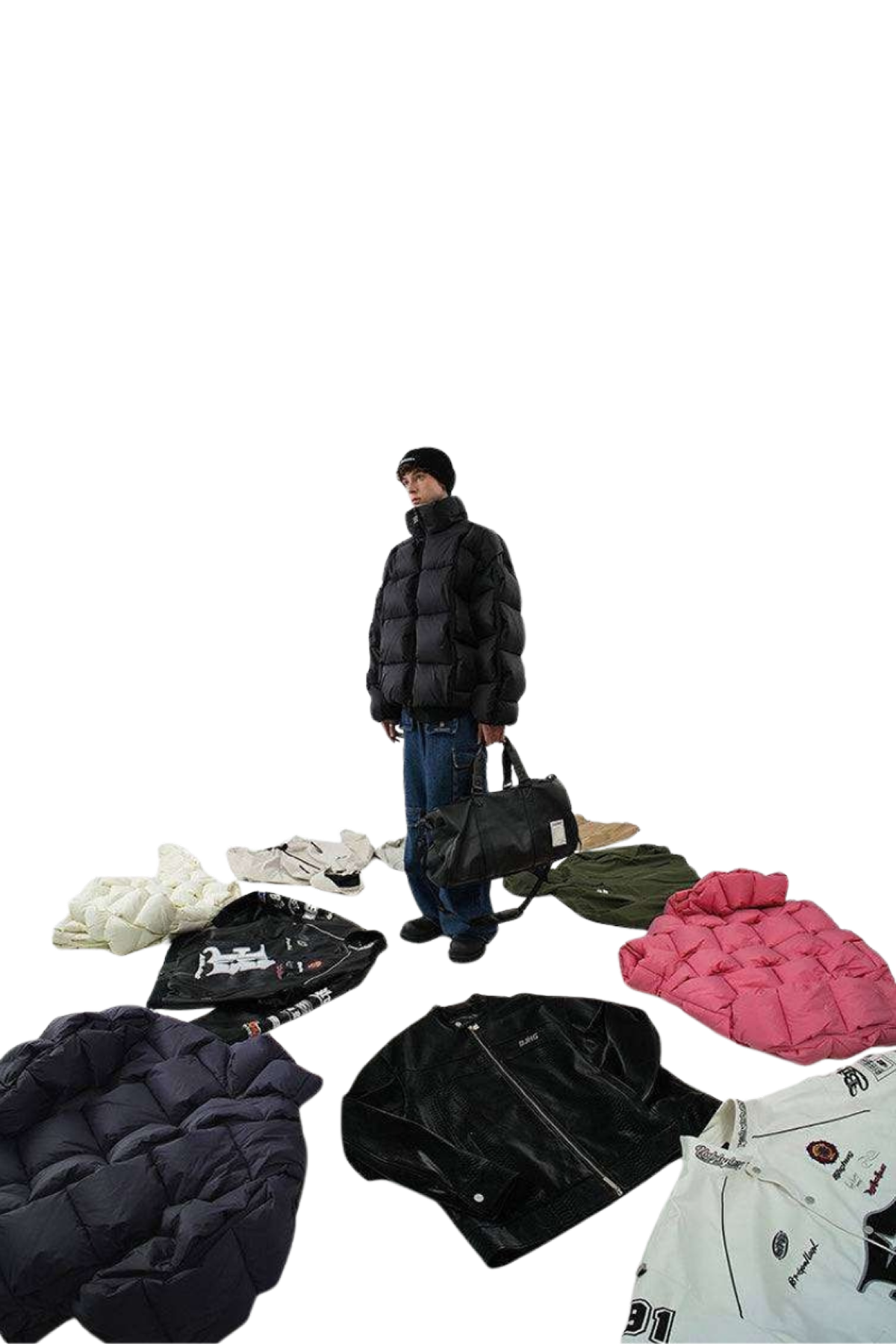 Diagram Puffer - Black