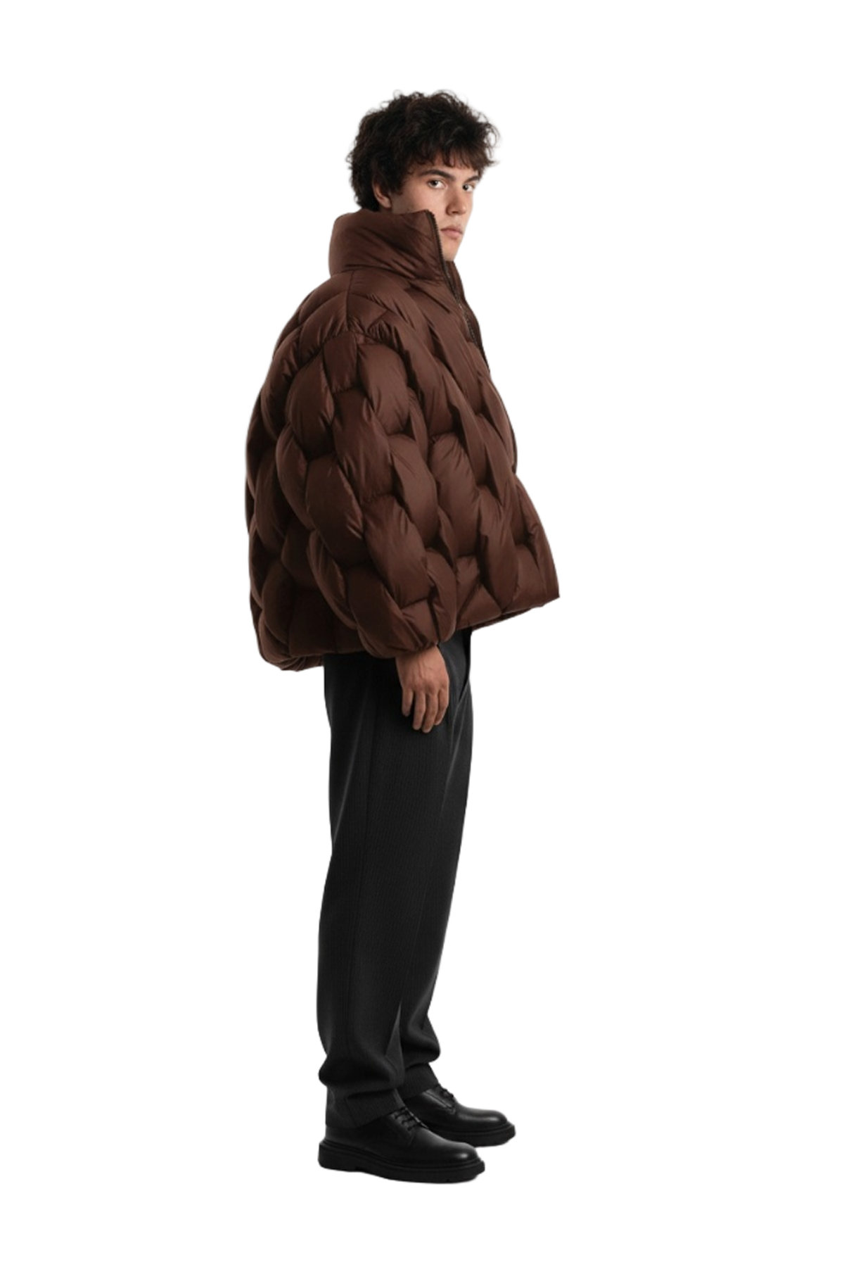 Pentagon Puffer - Brown