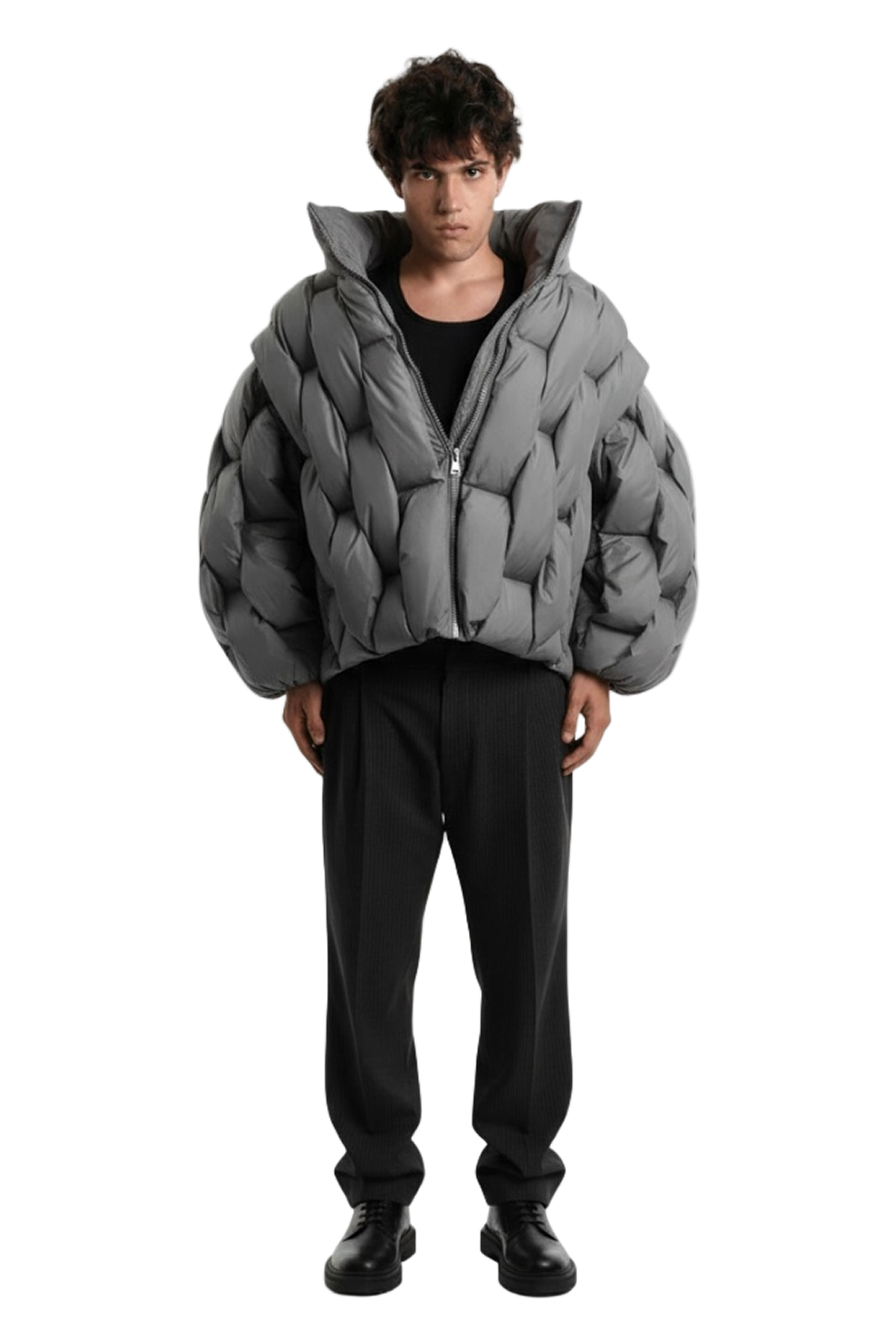 Pentagon Puffer -Grey