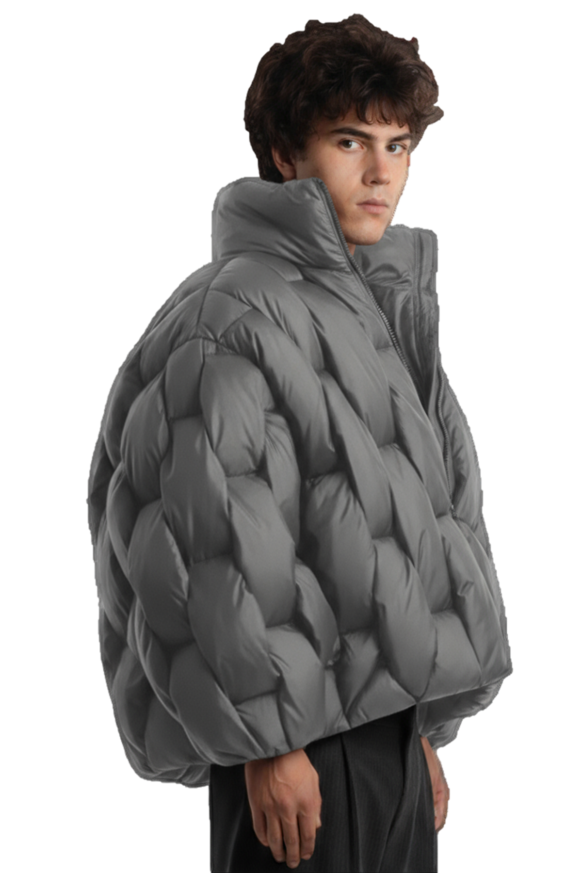 Pentagon Puffer -Grey