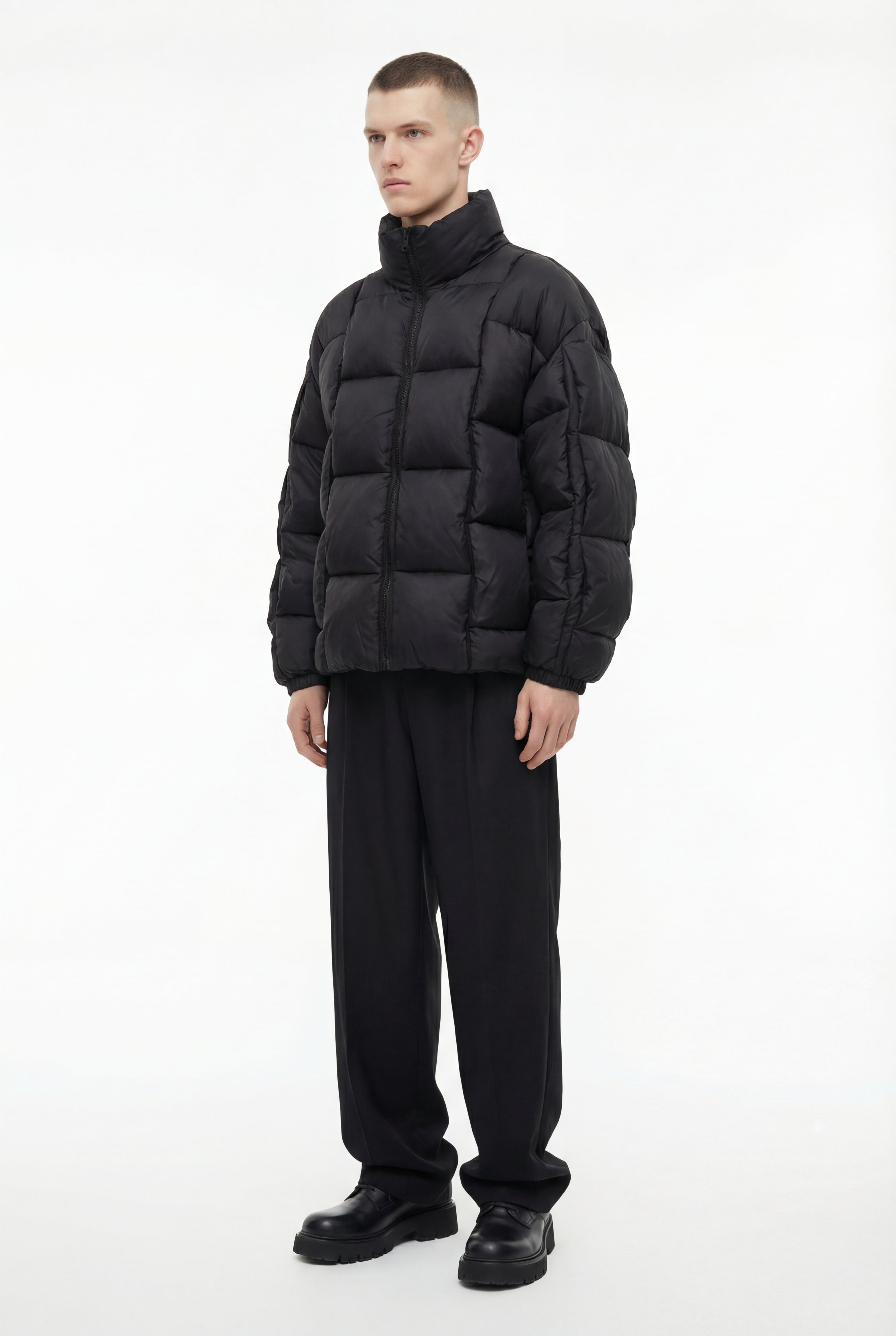 Diagram Puffer - Black