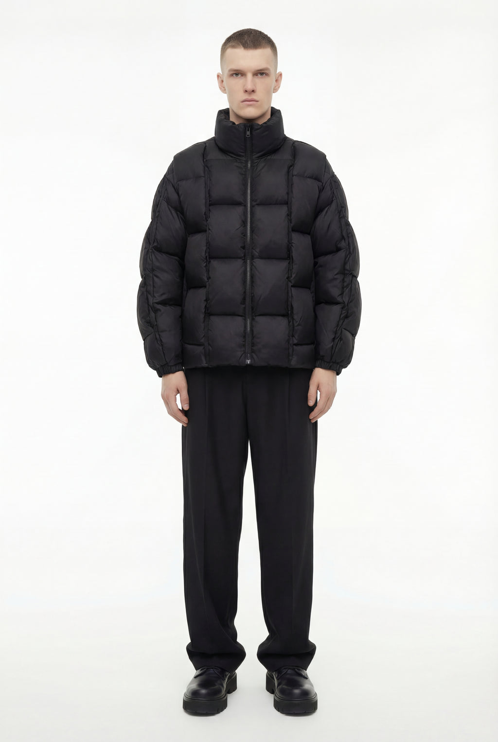 Diagram Puffer - Black