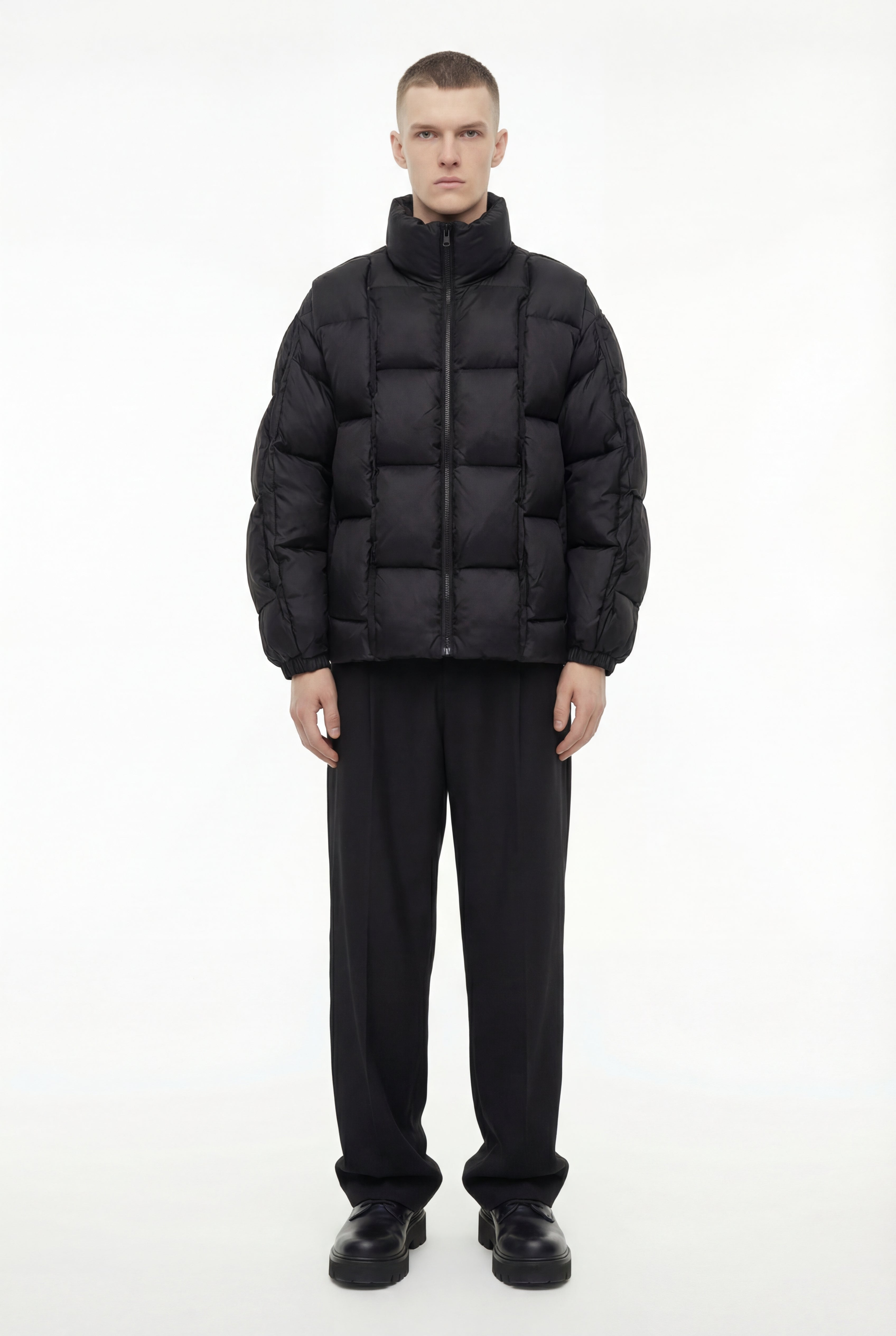 Diagram Puffer - Black