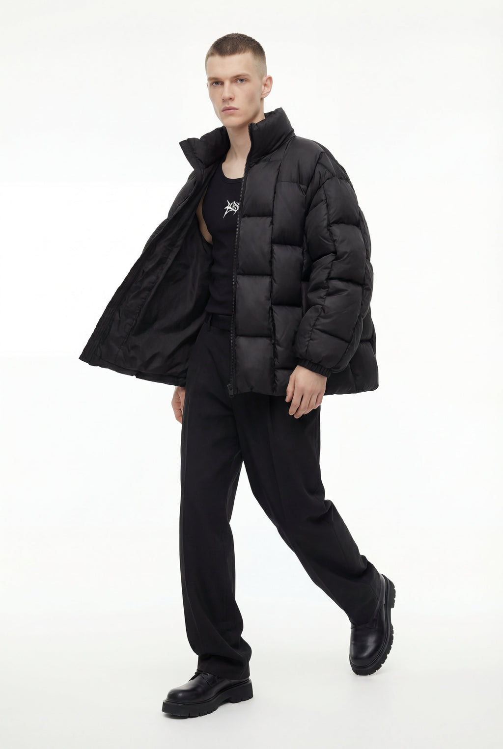 Diagram Puffer - Black