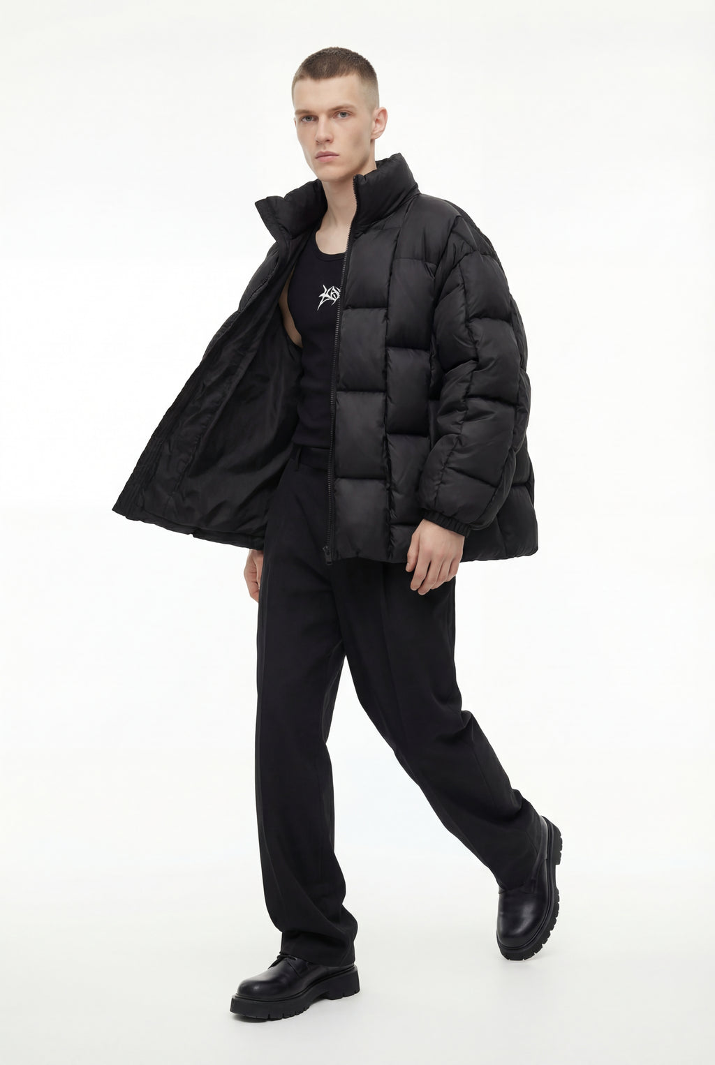 Diagram Puffer - Black