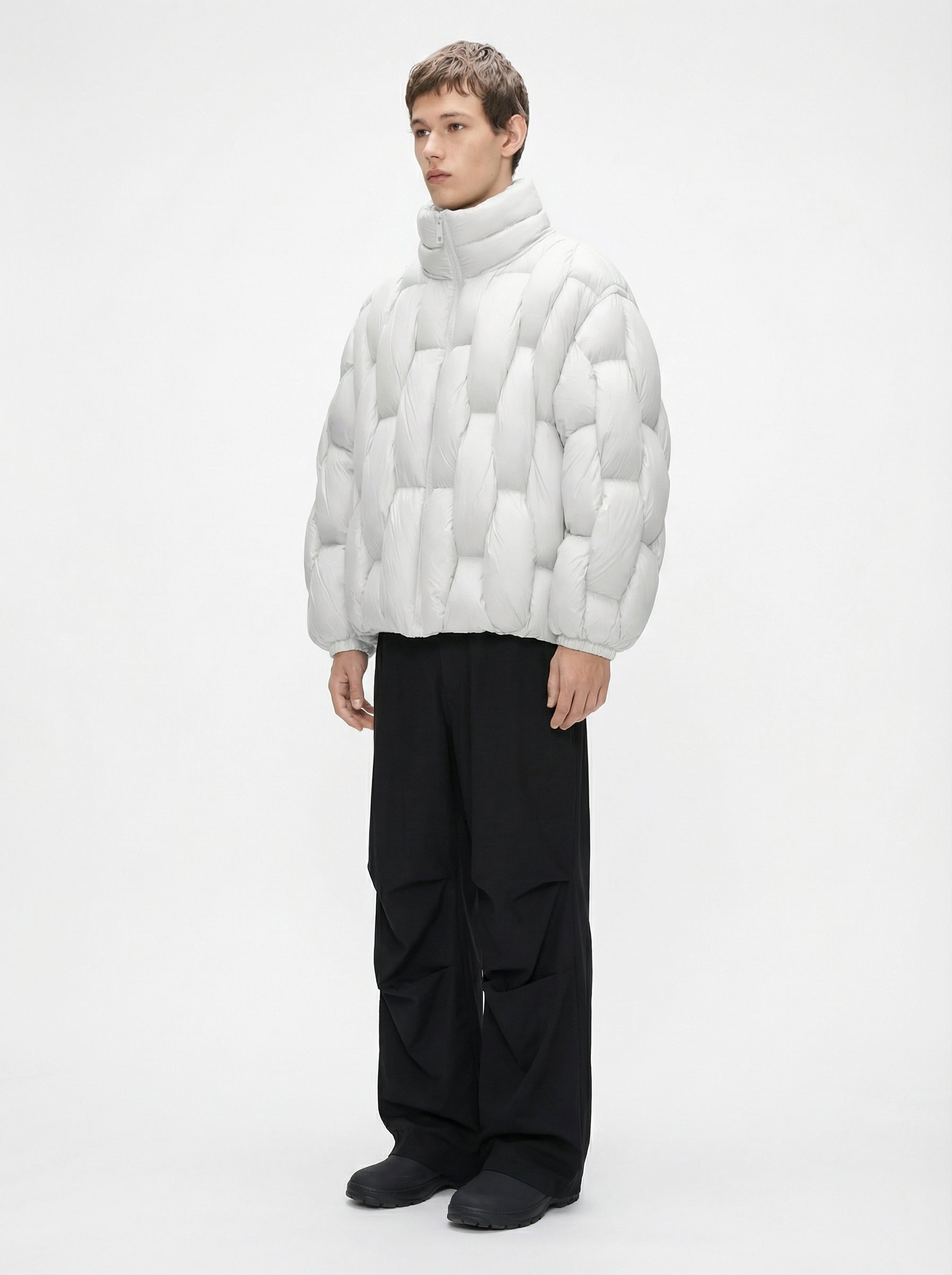 Pentagon Puffer - White