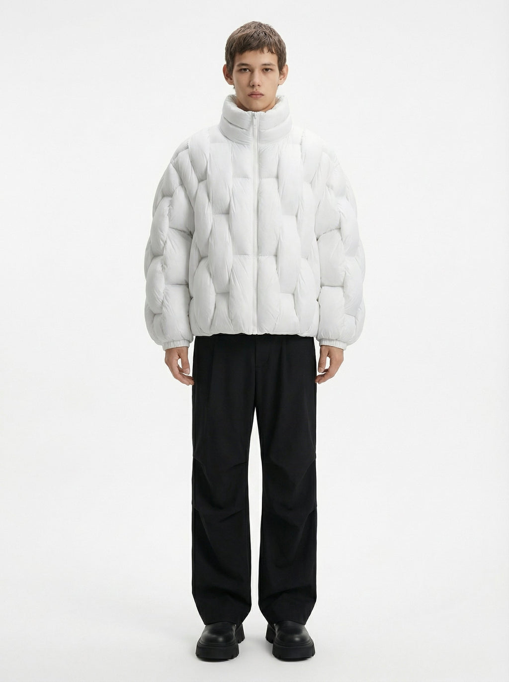 Pentagon Puffer - White