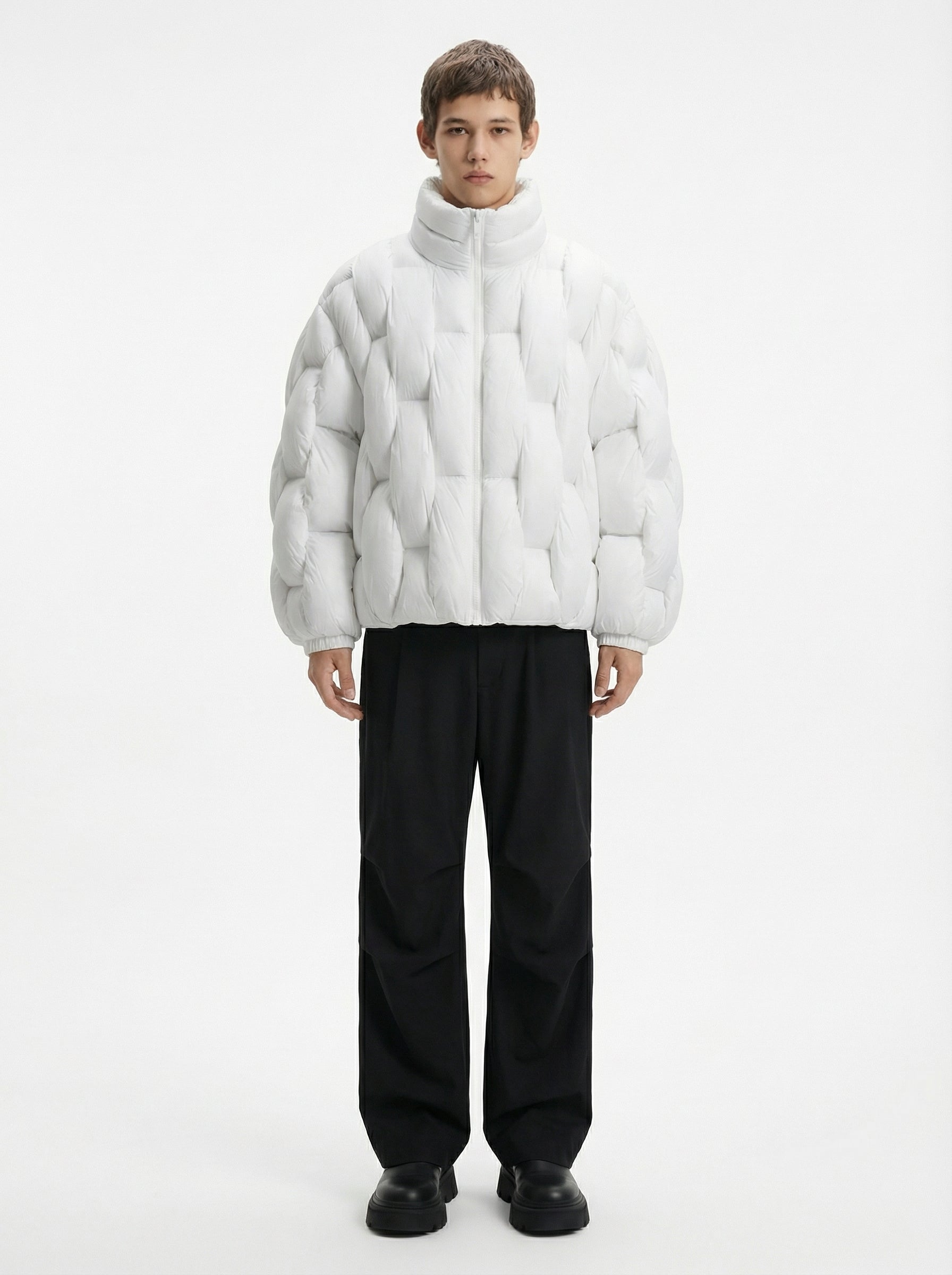 Pentagon Puffer - White